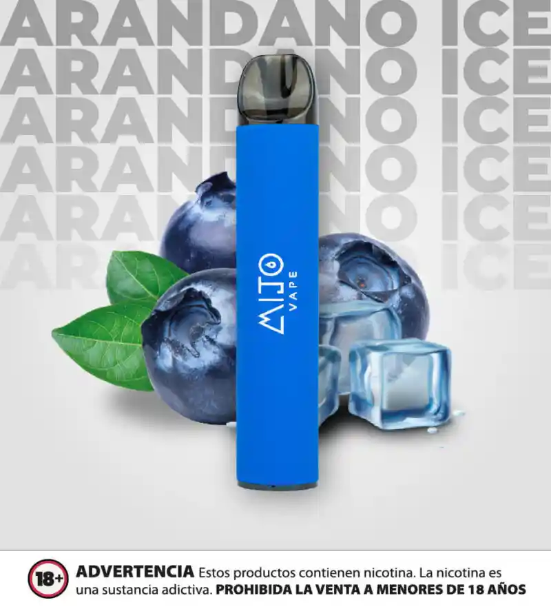 Mijo Vape 3.000 Puffs Arándano Ice 50mg Nic.