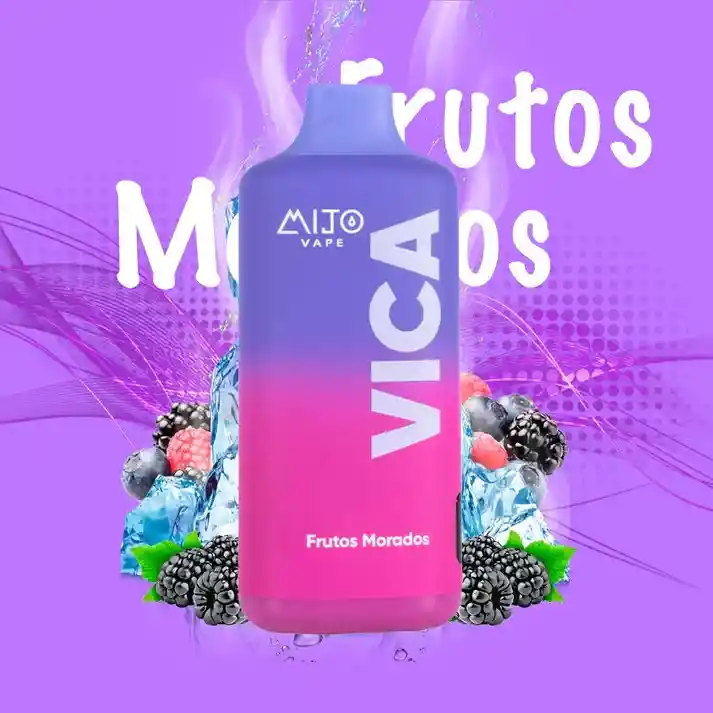 Mijo Vape Vica 6.500 Puffs Frutos Morados 50mg Nic.