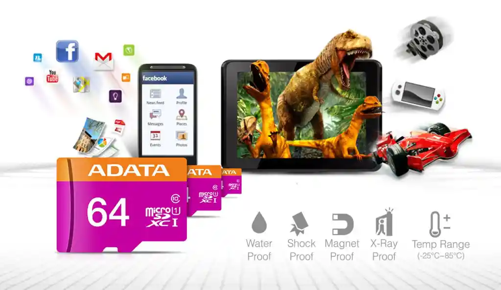 Memoria Micro Sd Con Adaptador 64gb Clase 10 Adata