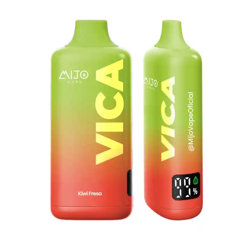 Mijo Vape Vica 6.500 Puffs Kiwi Fresa 50mg Nic.