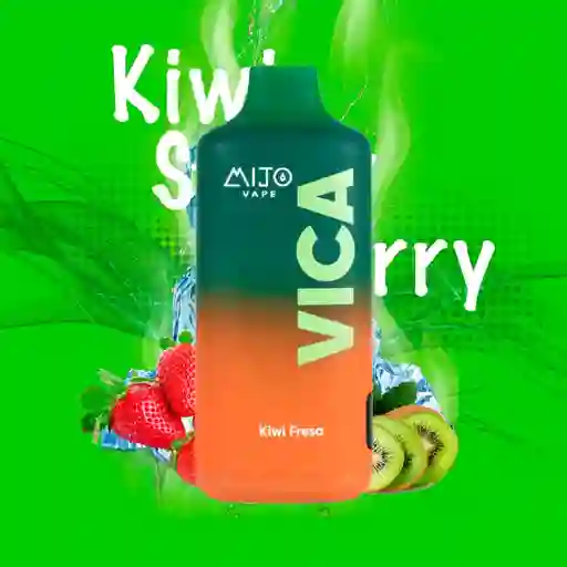 Mijo Vape Vica 6.500 Puffs Kiwi Fresa 50mg Nic.