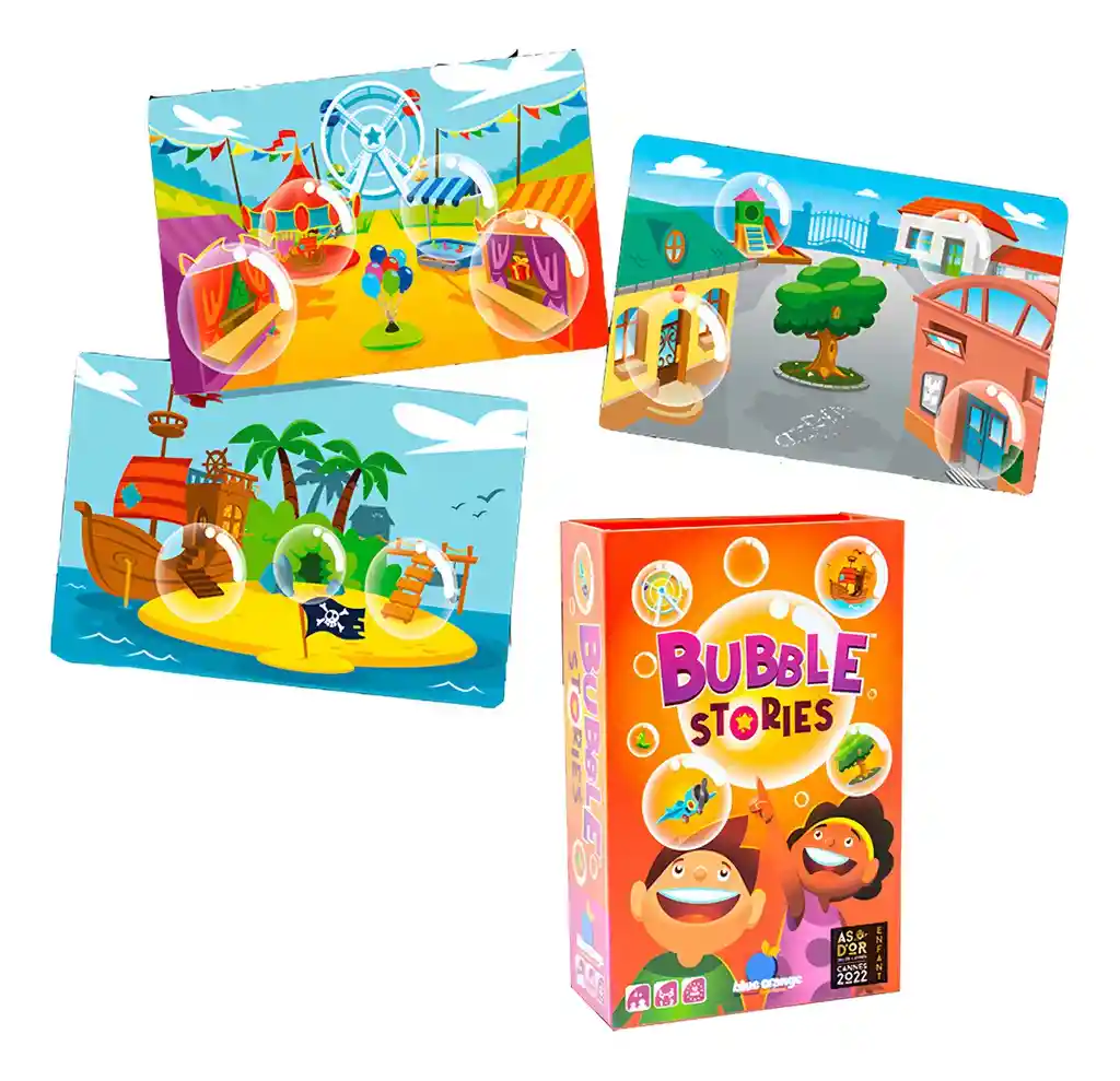 Juego Didáctico Narrativo Mundo Burbujas Para Niños