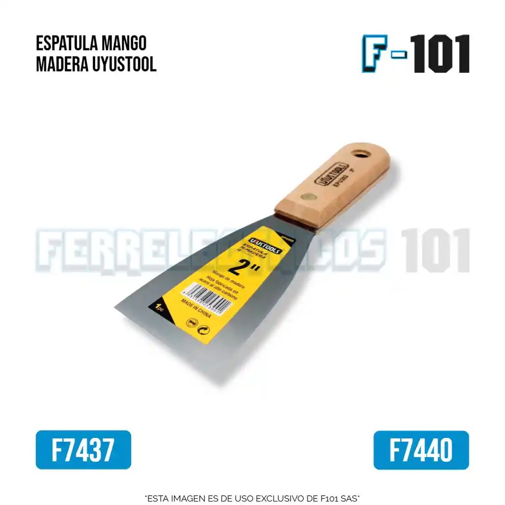 Espatula Mango Madera Uyustool 2"