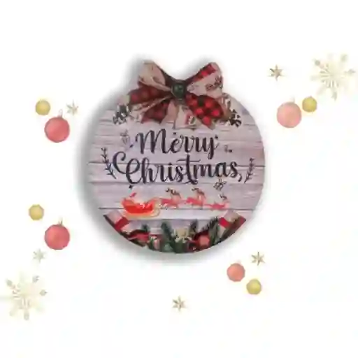 Letrero Para Pierta O Pared Feliz Navidad Decoración De Navidad