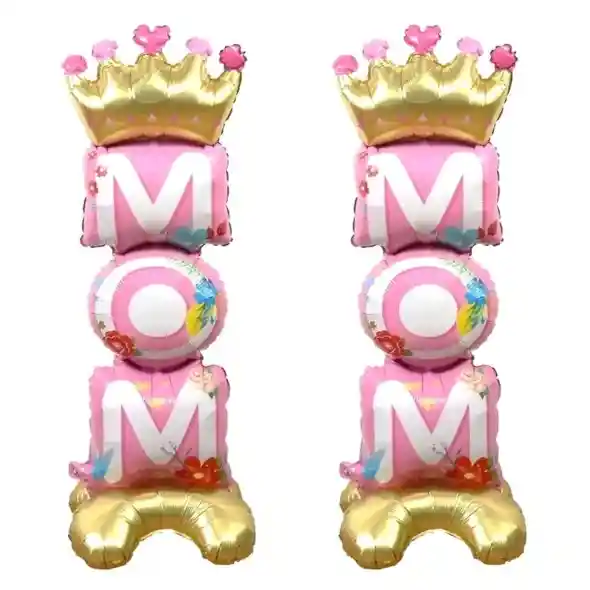2 Globos Torre Para El Día De La Madre - Decoración Mama