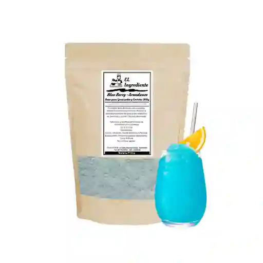 Base Para Granizado O Cocteles Sabor Blue Berry