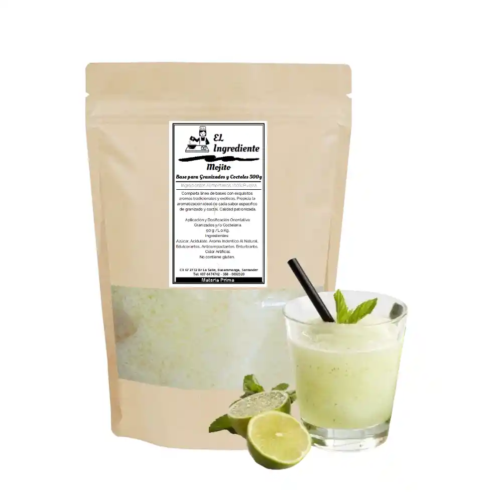 Base Para Granizado O Cocteles Sabor Mojito