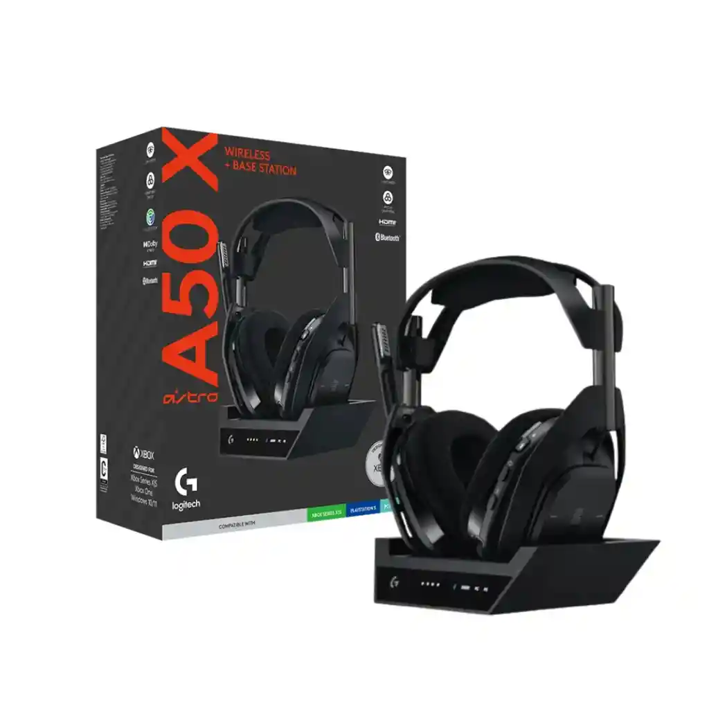 Diadema Gamer Inalámbrica Logitech A50 X Lightspeed Con Base