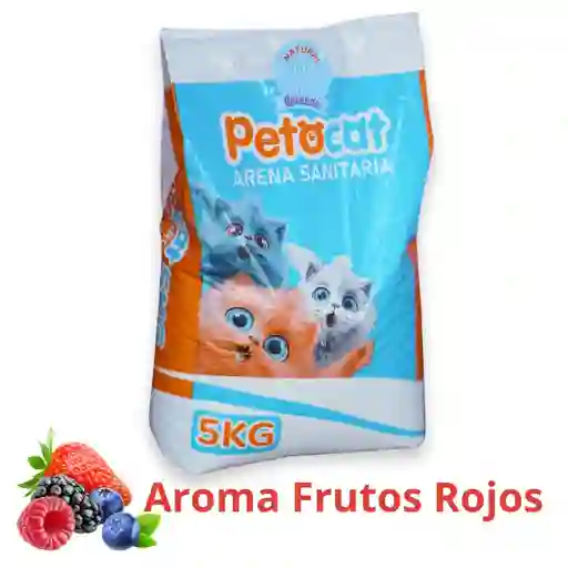 Arena Petocat 5 Kilos Aroma Frutos Rojos
