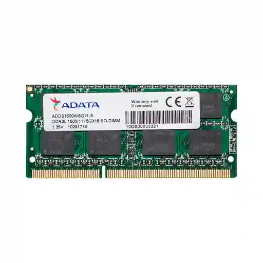Memoria Ram Adata 8gb Ddr3l 1600mhz Para Portátil