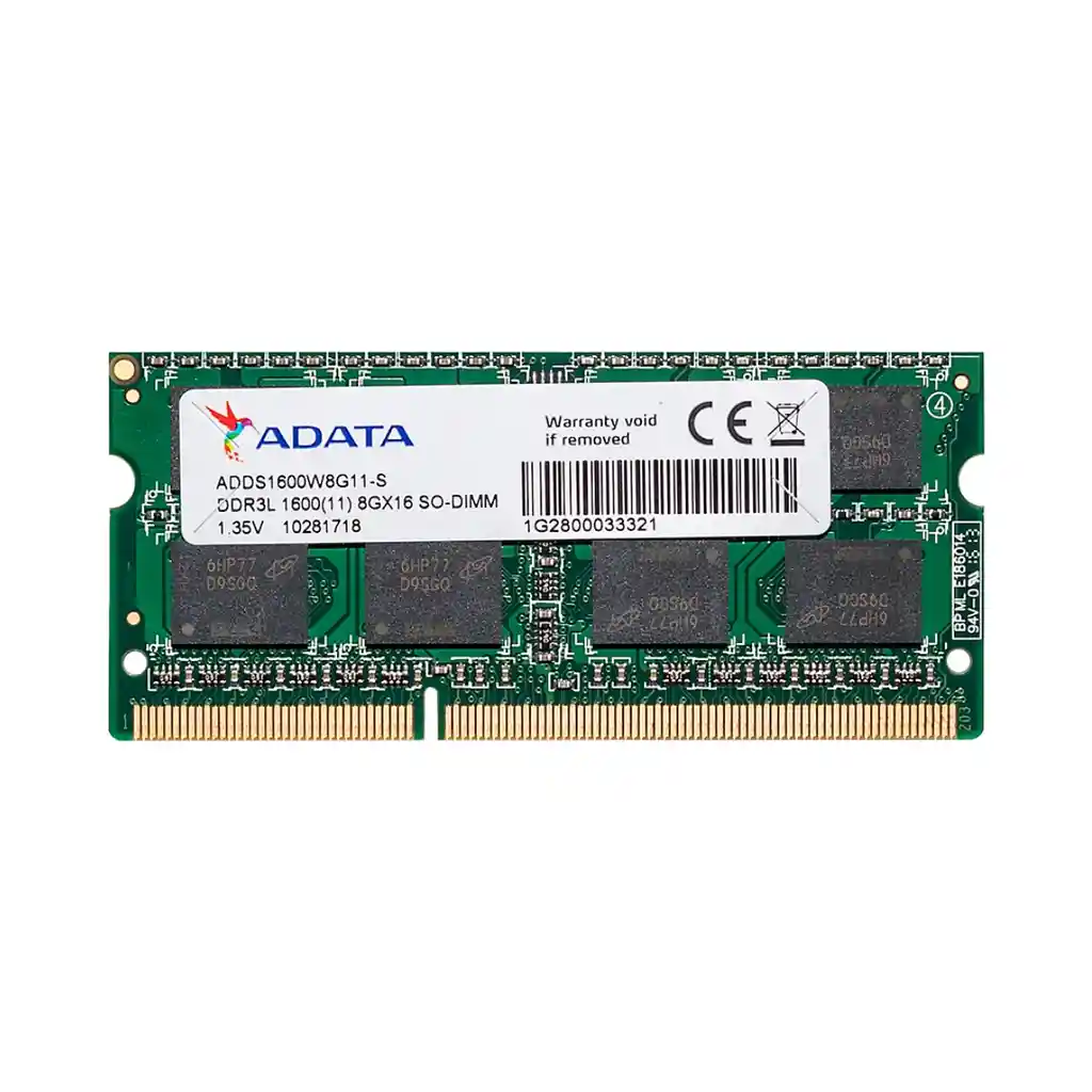 Memoria Ram Adata 8gb Ddr3l 1600mhz Para Portátil