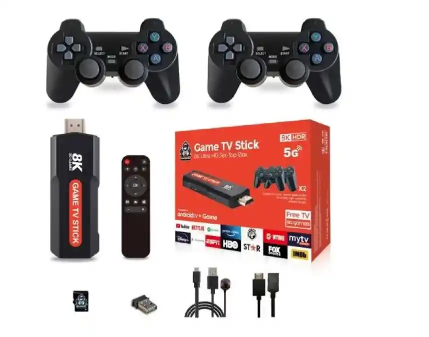 Consola Game Stick X2 + Tv Box Tv Q9-x2 Con Magis Tv