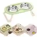 Comederos Elevados Para Mascotas - Color Verde