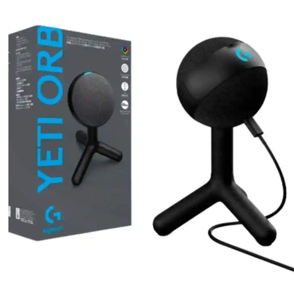 Micrófono Logitech Yeti Orb Rgb Usb Profesional