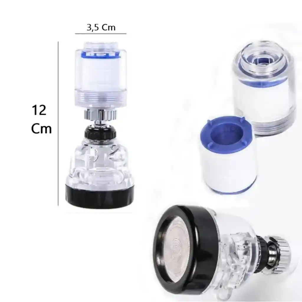 Grifo Ahorrador Giratorio 360° Purificador De Agua Lavaplato