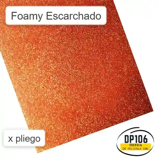 Foami Escarchado Naranja Pliego X 1 Und / Foamy / Fomi