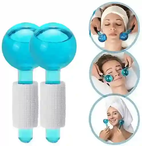 Masajeador Facial Globos De Hielo X2 Para Terapia Fría Crioterapia