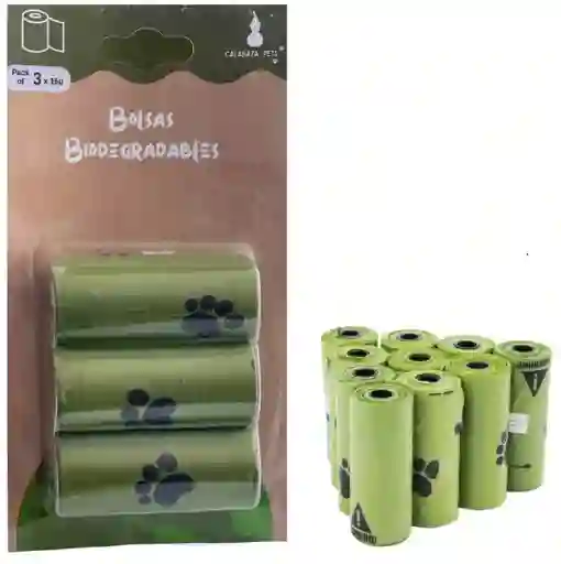 Bolsas Para Perro X 3 Rollos Bolsas Biodegradables Para Mascotas Bolsas Para Perro