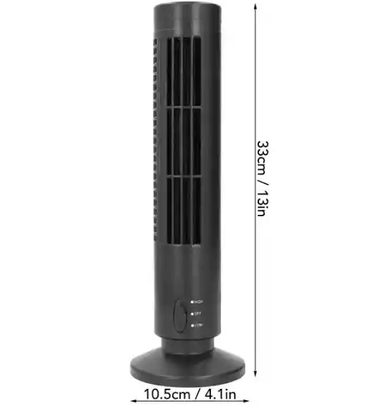 Mini Ventilador De Torre Escritorio Usb Negro