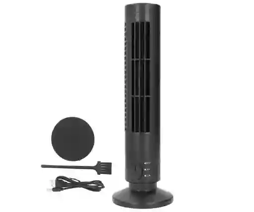 Mini Ventilador De Torre Escritorio Usb Negro