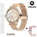 Reloj Inteligente Smartwatch Bluetooth Mobulaa Amor Dorado