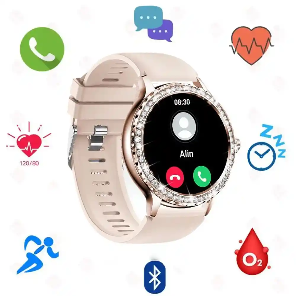 Reloj Inteligente Smartwatch Bluetooth Mobulaa Amor Dorado