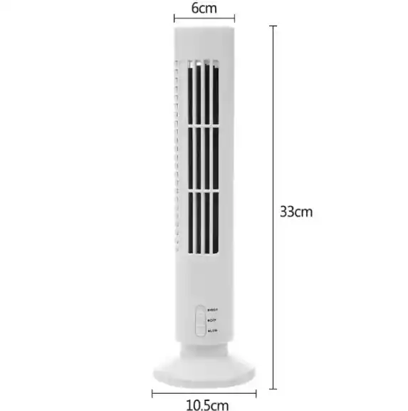 Mini Ventilador De Torre Escritorio Usb Blanco