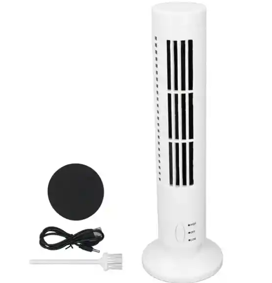 Mini Ventilador De Torre Escritorio Usb Blanco