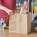 Bolsa De Papel Kraft X24 Unds Grandes 33x33x17cm Manija Trenzada Regalo Empaques Paquete