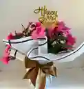 Arreglo Floral En Maceta Happy Birthday