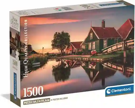 Rompecabezas 1500 Piezas Zaanse Schans Clementoni Adultos