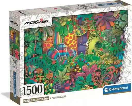 Rompecabezas 1500 Piezas Jungla Ilustrada Mordillo Clementoni