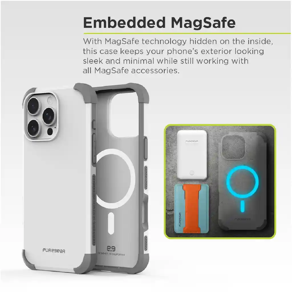 Protector Iphone 16 Pro Max Puregear Dualtek Magsafe Blanco