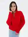 Suéter Para Mujer Trenzado Tejido Con Cremallera - The Narrow