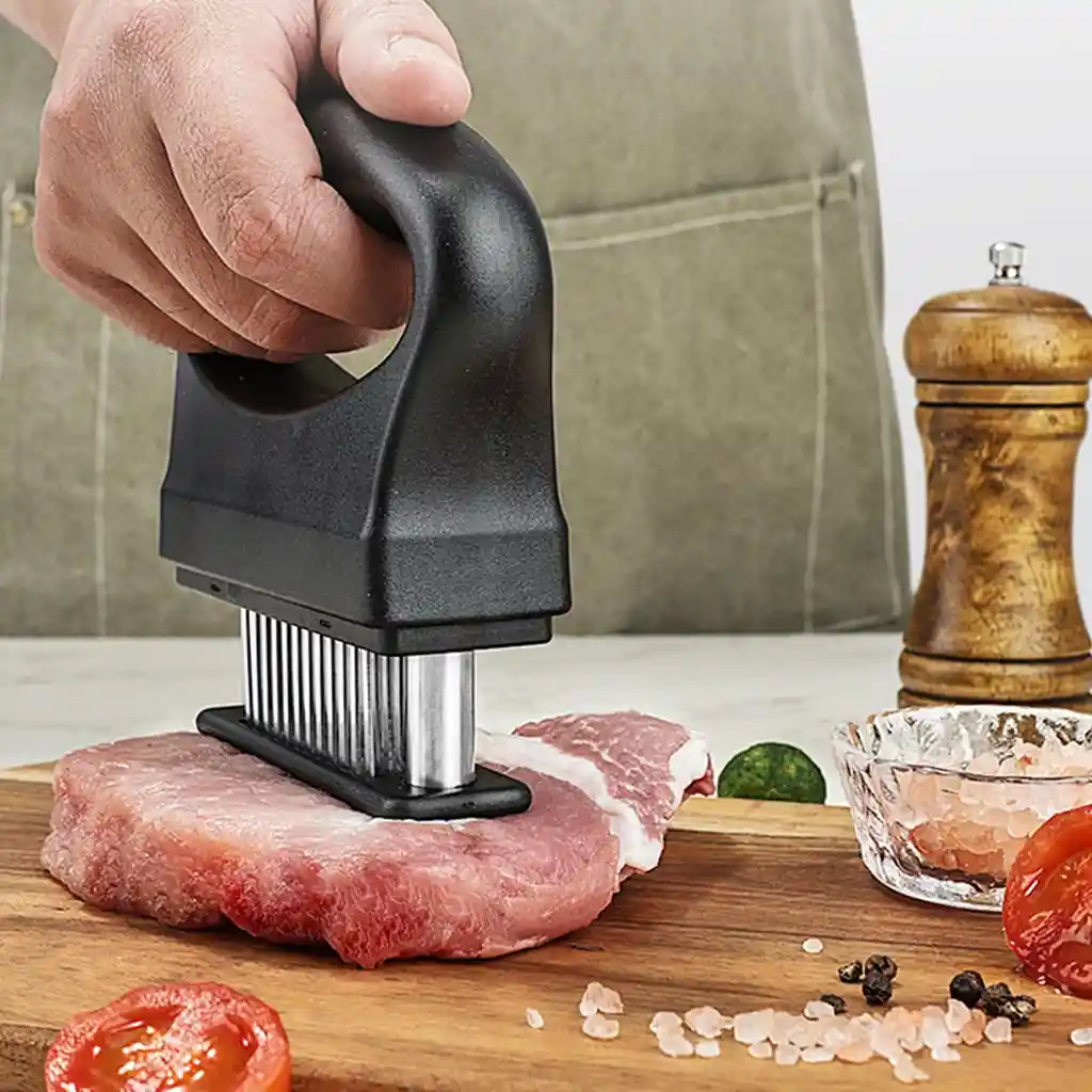 Ablandador Carne Cortador 48 Cuchillas Filetes Cuchillo En Acero Carnes Asados Bbq Tenderizer