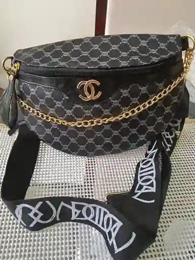 Bolso Cuero Sintetico Canguro - Negro / Talla Única