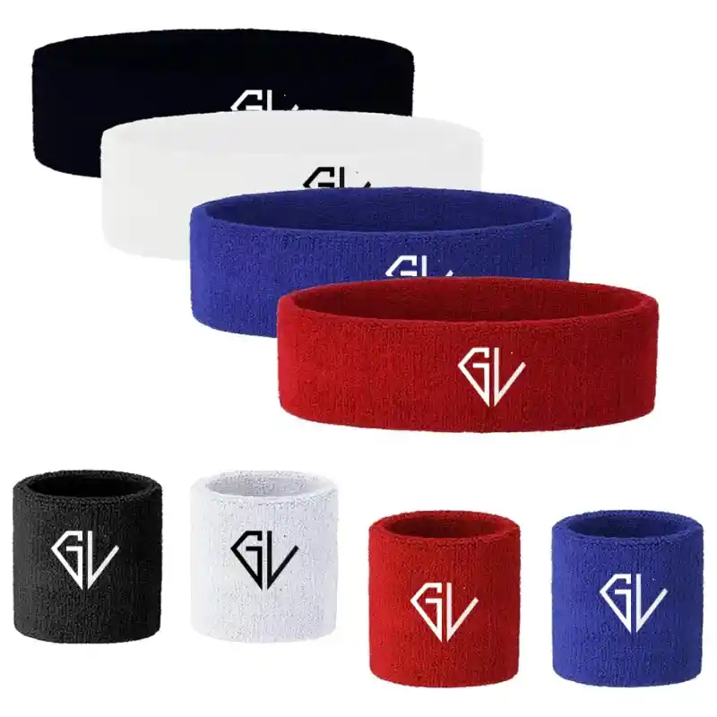 Kit Balaca Y Muñequeras De Sudor Deportes Fitness Color Blanco