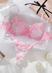 Set Bordado Rosa