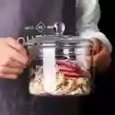 Olla De Vidrio Resistente Al Calor Cacerola Transparente Con Tapa
