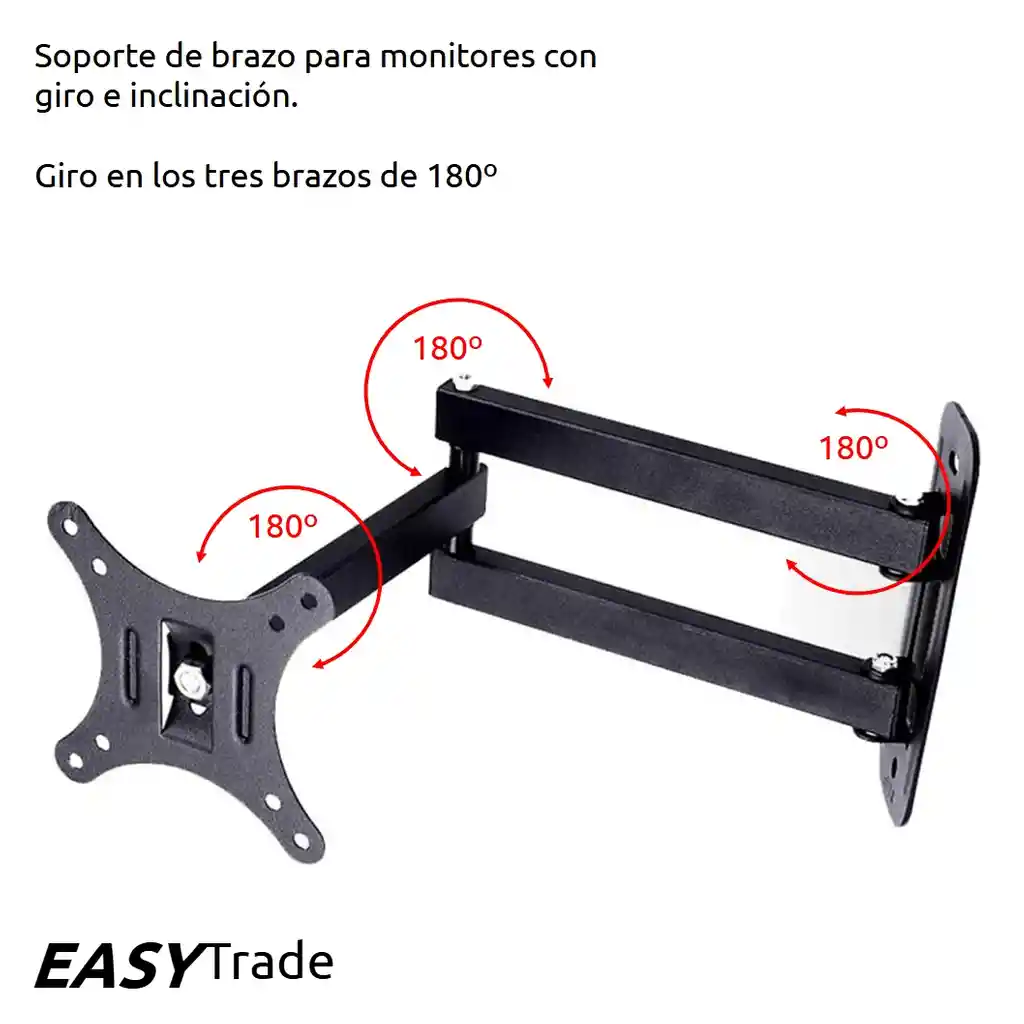 Soporte Móvil Para Monitor Pc Tv 13 14 17 19 21 24 27" Ref 211