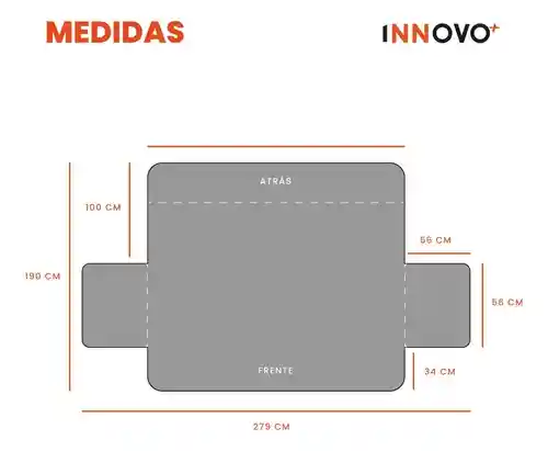 Protector De Sofá De 3 Puestos Doble Cara Semi Impermeable