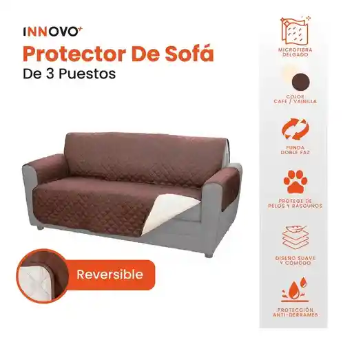 Protector De Sofá De 3 Puestos Doble Cara Semi Impermeable