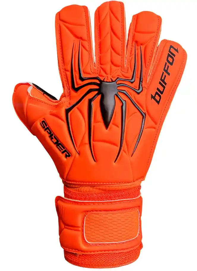 Guantes De Niño Fútbol Buffon Spider Competencia - Talla: 4 / Naranja - Negro