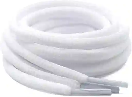 Par De Cordones Para Zapatos Redondos De 90cm Color Blanco