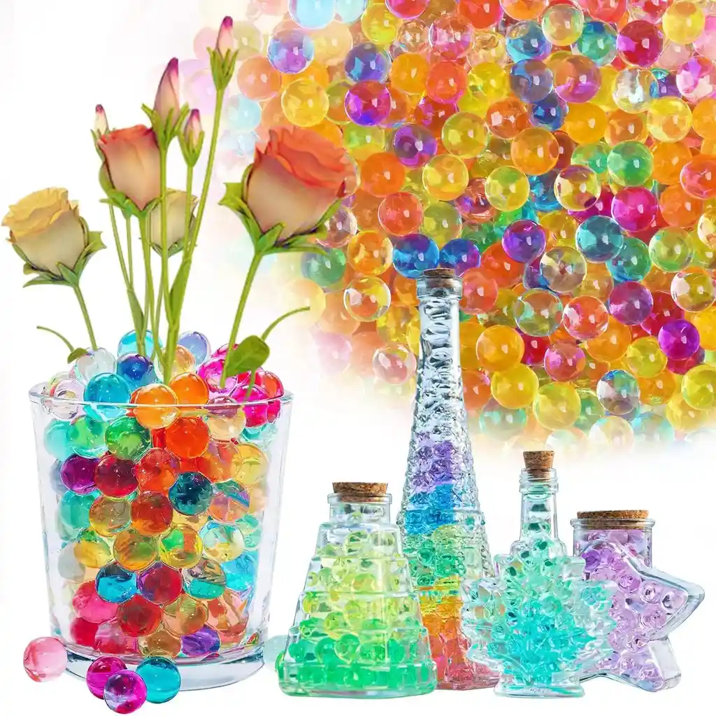 Bolitas De Hidrogel Multicolor X50.000 Unidades Decorativas