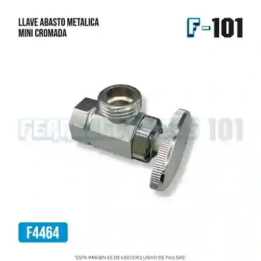 Llave Abasto Metalica Mini Cromada 1/2 X 1/2