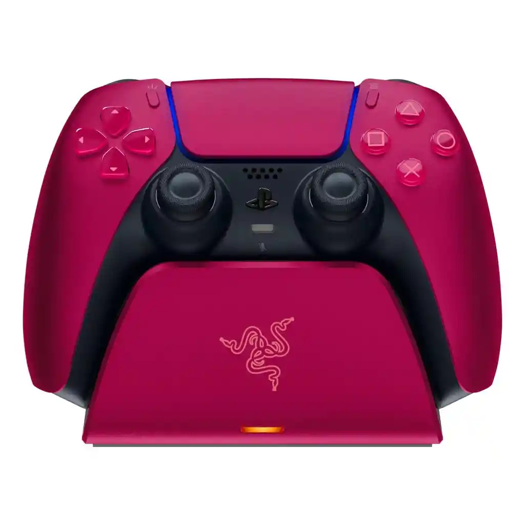 Razer Quick Charging Stand, Base Carga Rápida Mando Ps5, Rojo
