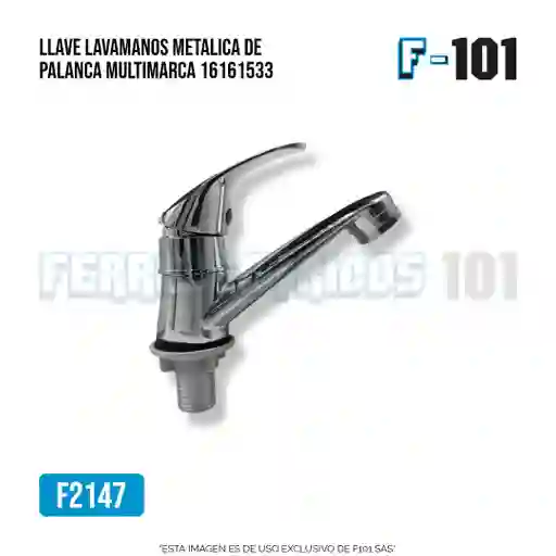 Llave Lavamanos Metalica De Palanca Multimarca