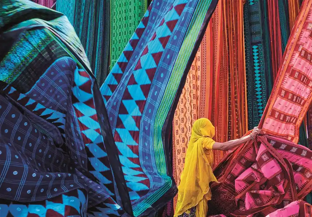 Rompecabezas 1500 Piezas Telas Coloridas De La India Clementoni