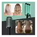 Combo Plancha De Cabello Sirena + Cepillo Secador Linea Aguacate